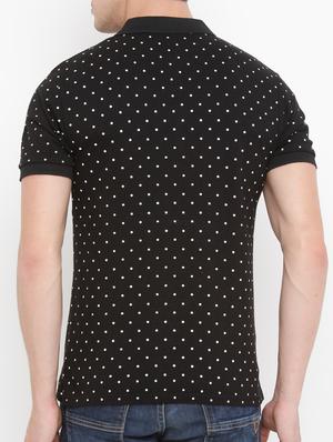 black cotton all over print tshirt - 14882330 - Standard Image - 3