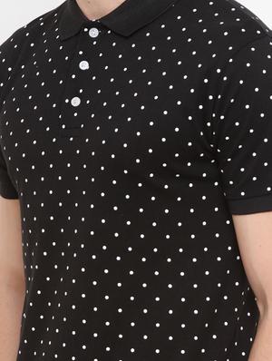 black cotton all over print tshirt - 14882330 - Standard Image - 4