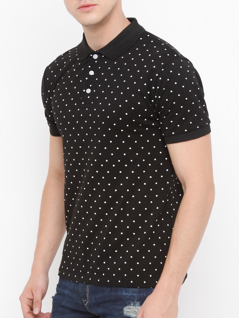 black cotton all over print tshirt - 14882330 - Zoom Image - 2