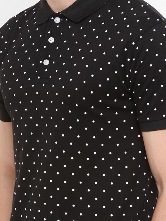 black cotton all over print tshirt - 14882330 - Zoom Image - 4