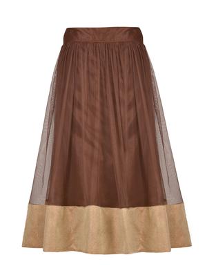 brown satin lehnga choli - 14882950 - Standard Image - 4