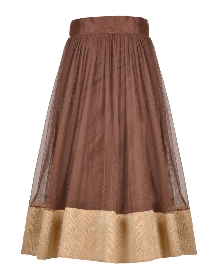 brown satin lehnga choli - 14882950 - Zoom Image - 5
