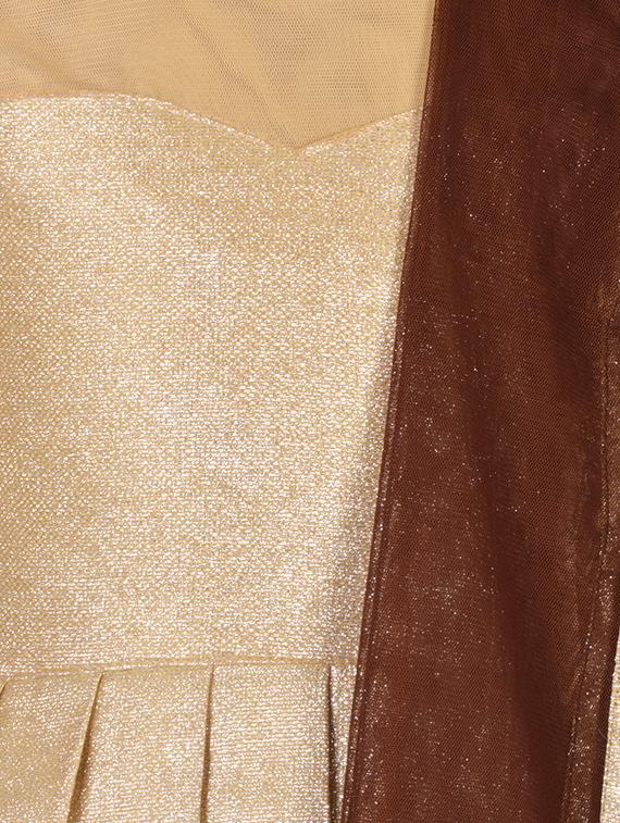 brown satin lehnga choli - 14882950 - Zoom Image - 6