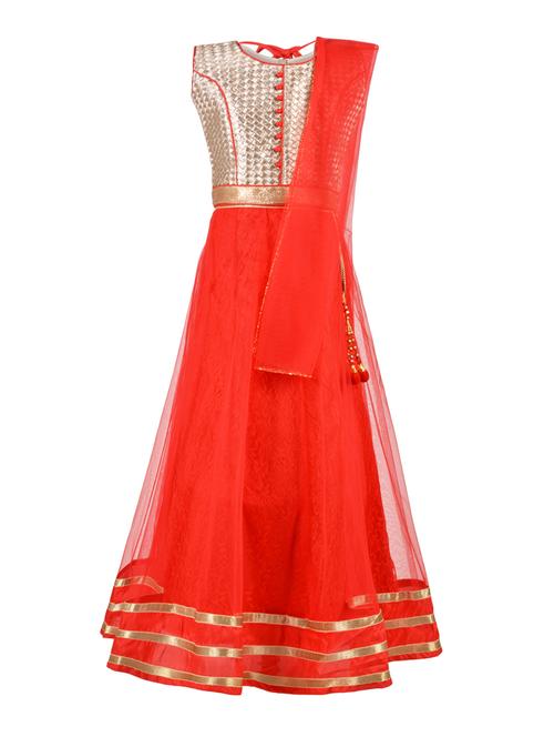 red net lehnga choli - 14882961 - Standard Image - 1