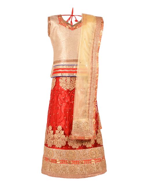 red net lehnga choli - 14882973 - Very Small Image - 1