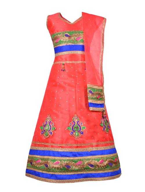 pink net lehnga choli - 14882979 - Very Small Image - 1