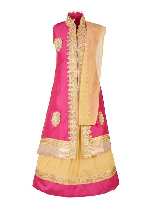 pink net lehnga choli - 14882983 - Standard Image - 1