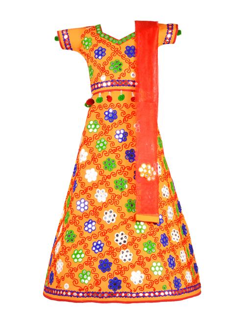 yellow cotton lehnga choli - 14882984 - Very Small Image - 1