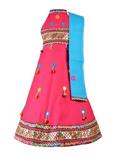 pink cotton lehnga choli - 14882992 - Very Small Image - 1