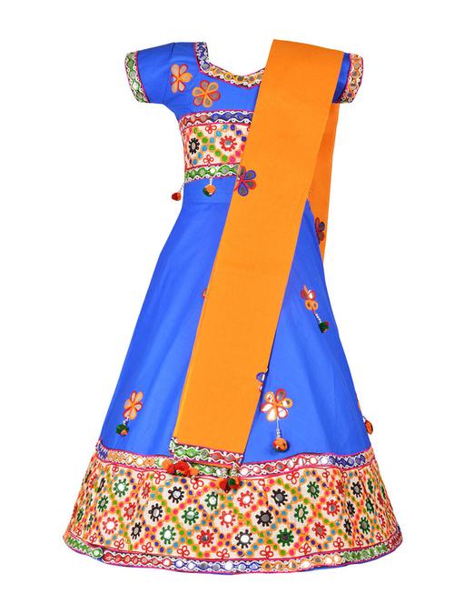 blue cotton lehnga choli - 14882994 - Very Small Image - 1