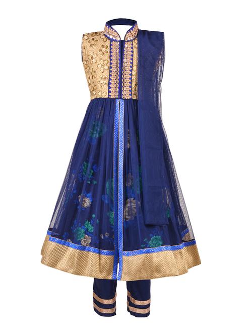 blue net suit set - 14883587 - Very Small Image - 1