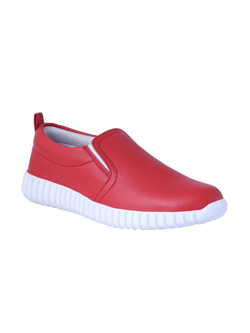 red leatherette casual slipon - 14883966 - Very Small Image - 1