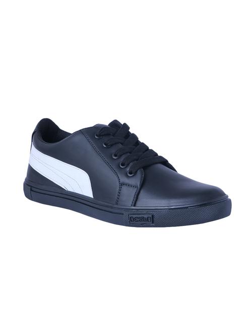 black leatherette lace up sneaker - 14883967 - Very Small Image - 1