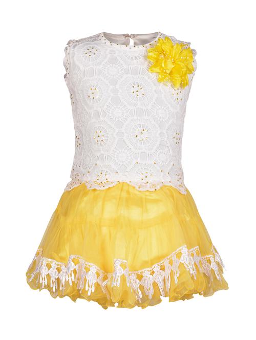 yellow net frock - 14884677 - Very Small Image - 1