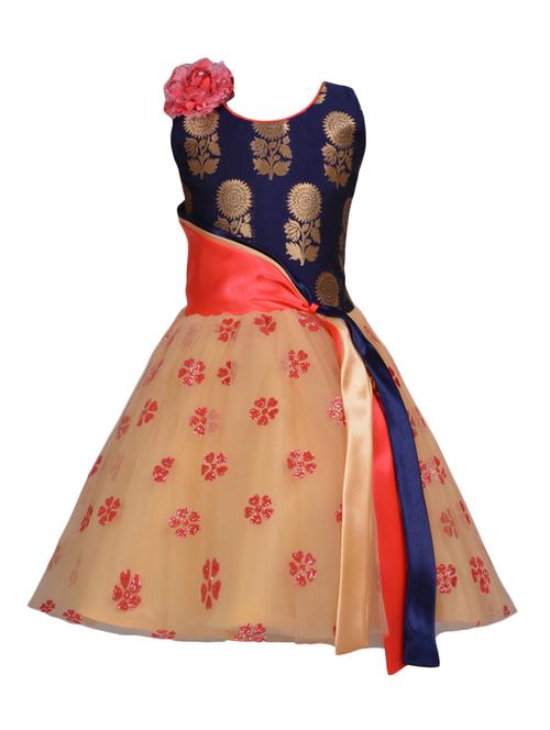 beige silk blend frock - 14884686 - Standard Image - 1