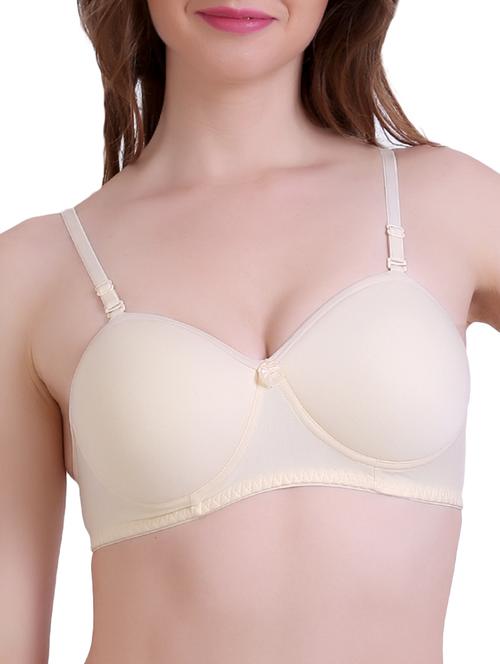 beige solid balconette bra - 14884975 - Standard Image - 1