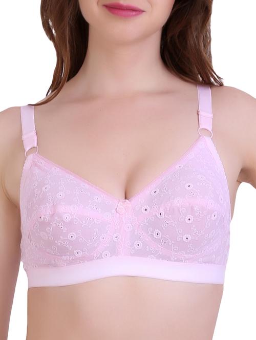 pink embroidered bra - 14884983 - Very Small Image - 1