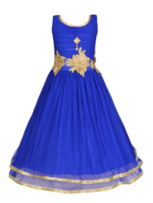 blue net party gown - 14885026 - Standard Image - 1