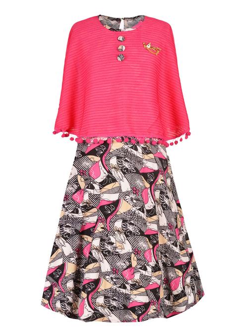 pink cotton blend party gown - 14885047 - Very Small Image - 1