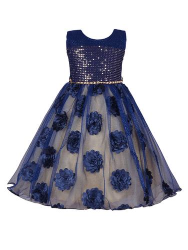 blue net party gown - 14885055 - Very Small Image - 1