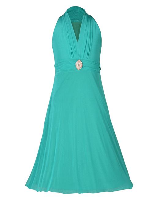 green net party gown - 14885068 - Very Small Image - 1