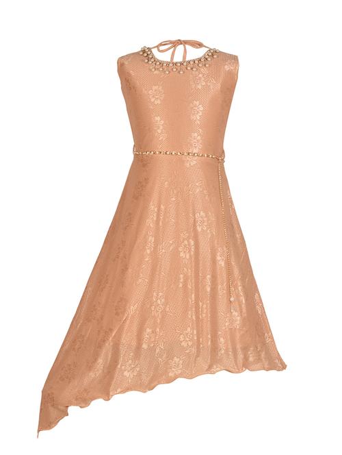 beige net party gown - 14885082 - Very Small Image - 1