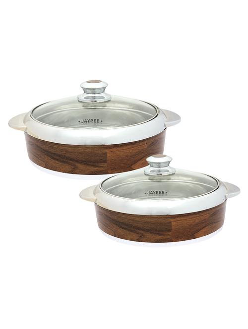Glassmate Twin Casserole Set L.Wood (1500, 1500 ml) - 14886030 - Very Small Image - 1