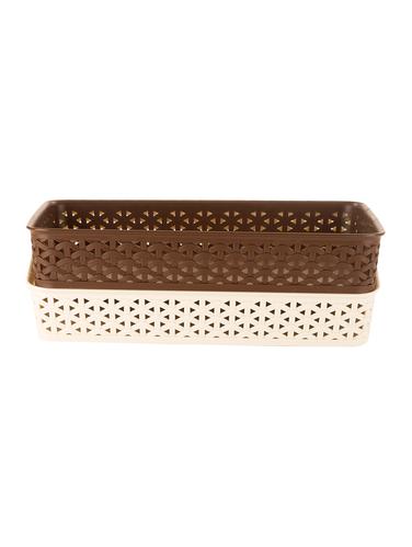 File all A4 Tray, Brown & Off white (pack of 2) - 14886065 - Very Small Image - 1