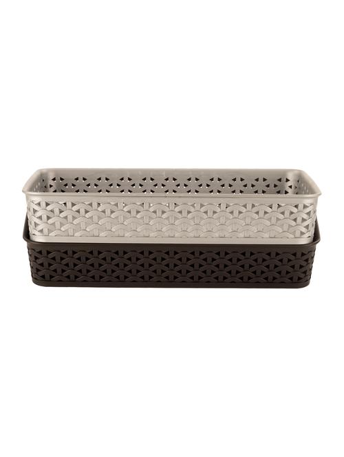 File all A4 Tray, Black & Beige (pack of 2) - 14886066 - Very Small Image - 1