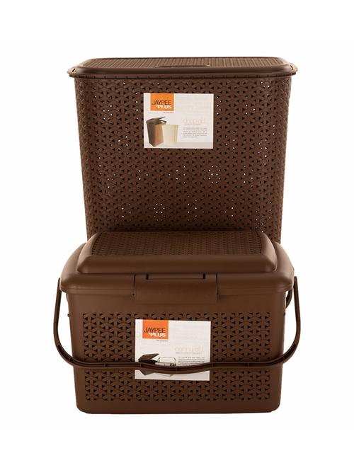 Laundary Basket & Carry All XL, Brown (pack of 2) - 14886107 - Very Small Image - 1