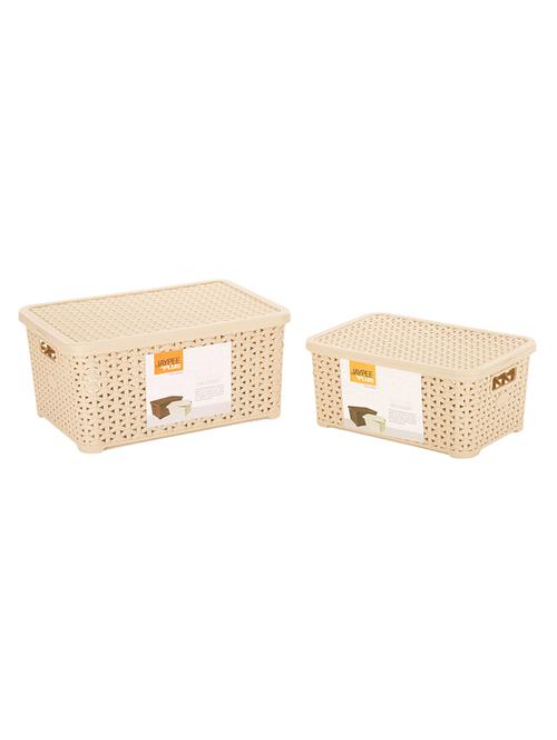 Laundary Basket, Keep all big & small, beige (pack of 3) - 14886111 - Very Small Image - 1