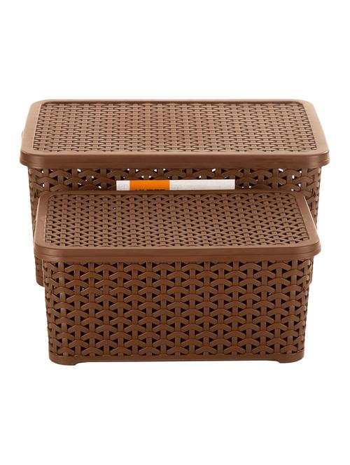 Laundary Basket, Keep all big & small, Brown (pack of 3) - 14886112 - Very Small Image - 1