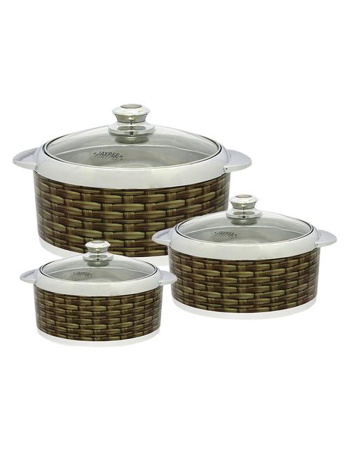Glassmate Casserole Set (1500, 2000, 2500 ml) L.Wood - 14886124 - Very Small Image - 1