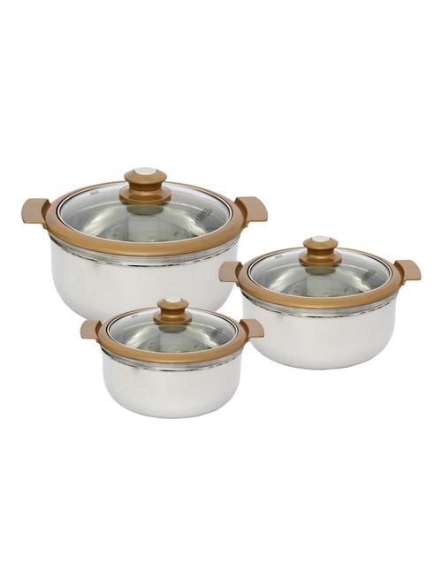 Metallica Set of 3 Casserole (1000+1500+2000) Copper - 14886142 - Very Small Image - 1