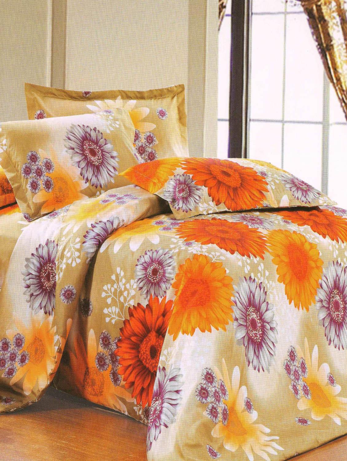 3D PolyCotton Double Bed Sheet with 2 Pillow Covers - 14886706 - Zoom Image - 1