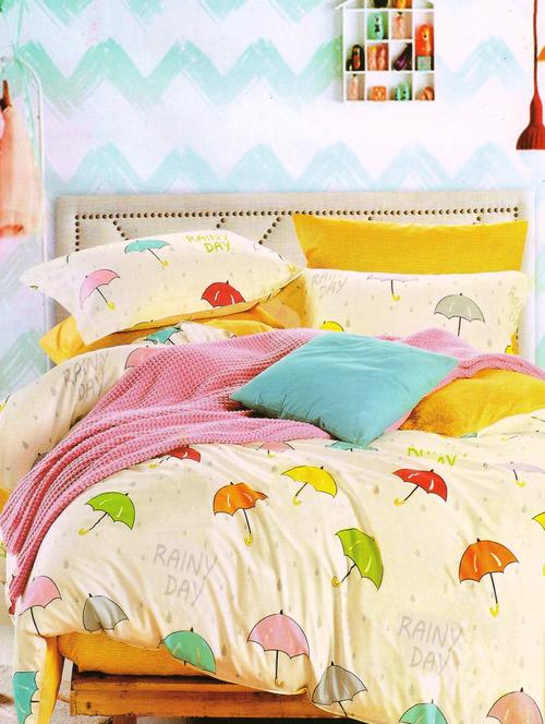 3D PolyCotton Double Bed Sheet with 2 Pillow Covers - 14886708 - Standard Image - 1