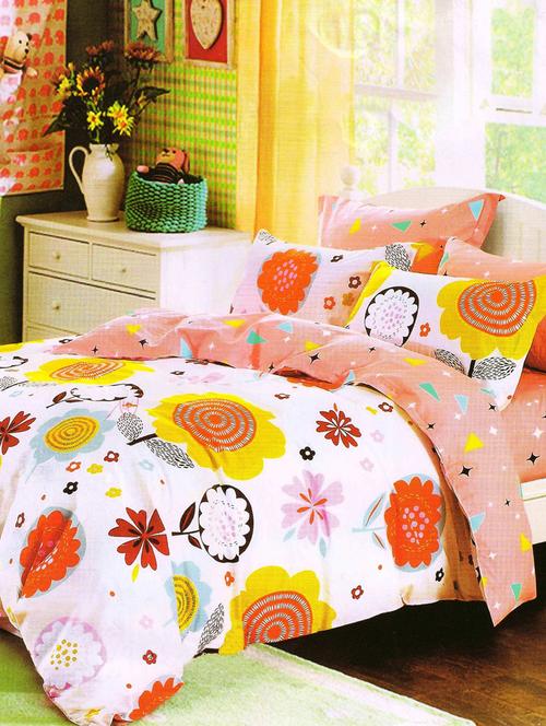 3D PolyCotton Double Bed Sheet with 2 Pillow Covers - 14886713 - Standard Image - 1