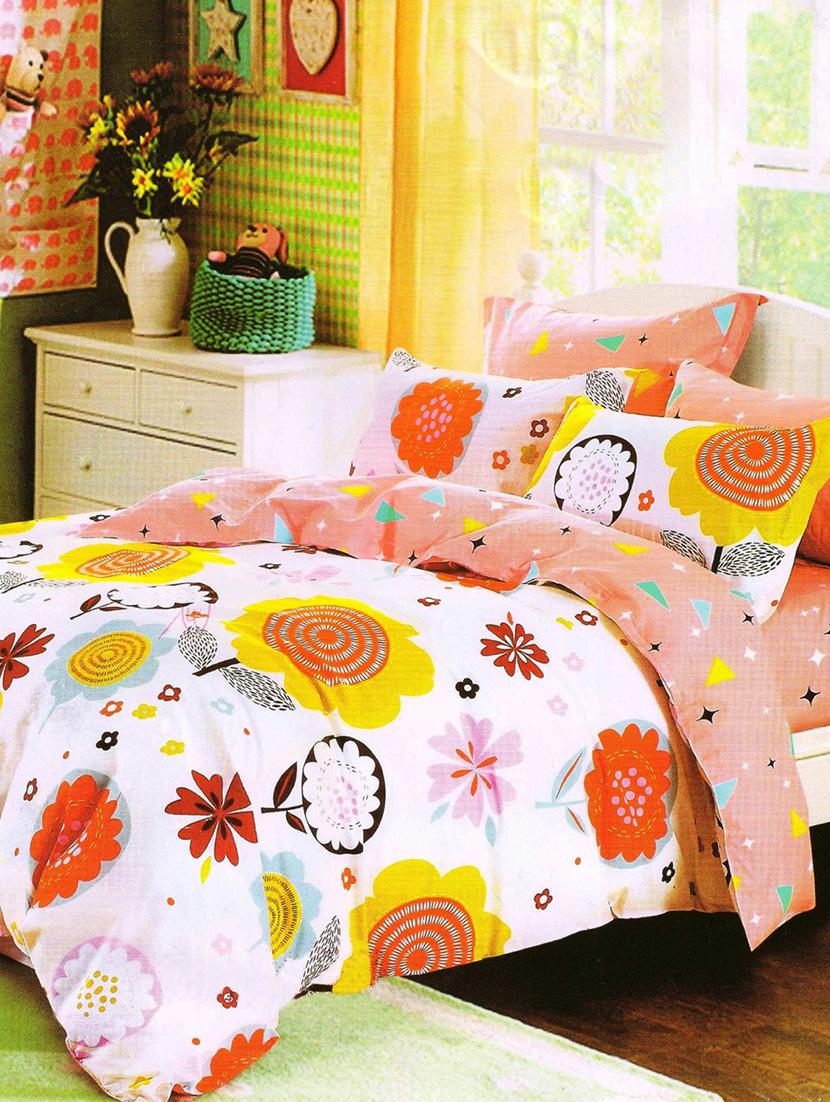 3D PolyCotton Double Bed Sheet with 2 Pillow Covers - 14886713 - Zoom Image - 1