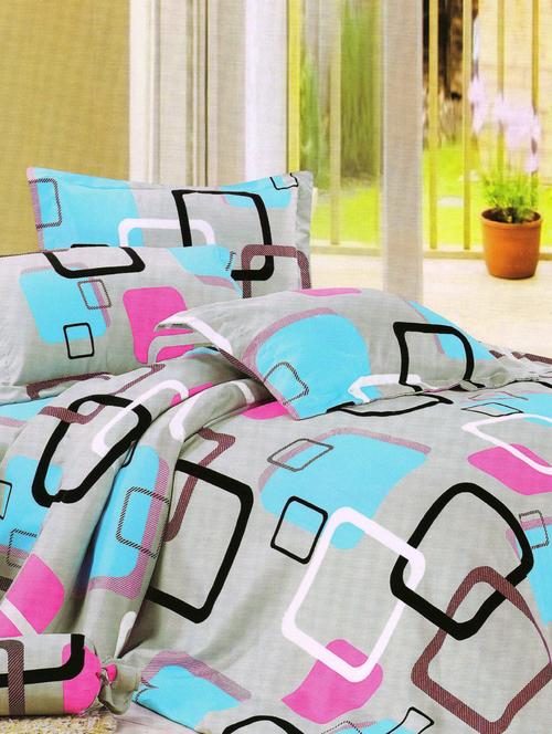 3D PolyCotton Double Bed Sheet with 2 Pillow Covers - 14886715 - Standard Image - 1