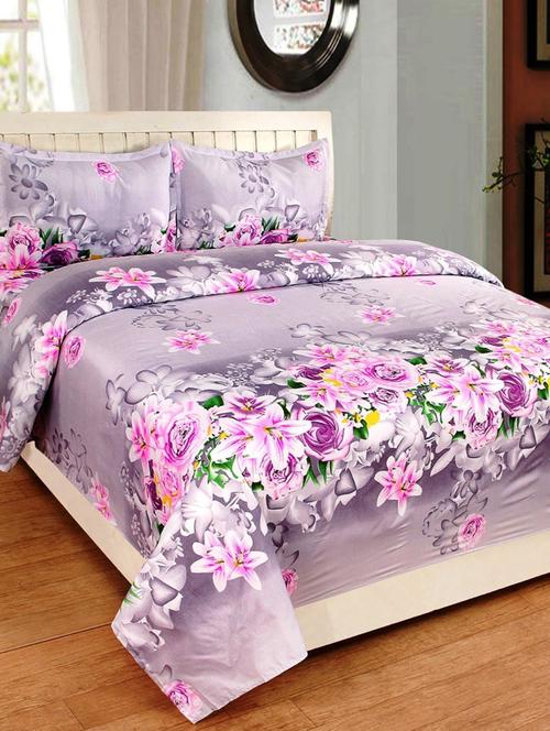 3D PolyCotton Double Bed Sheet with 2 Pillow Covers - 14886719 - Standard Image - 1
