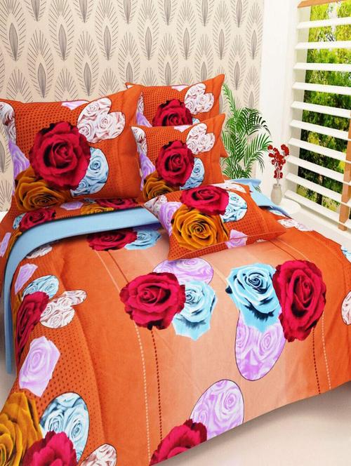 3D Printed Double Bedsheet with 2 Pillow Cover - 14886729 - Standard Image - 1