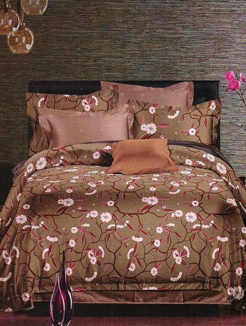 Cotton King size Double Bed Sheet With 2 Pillow Covers - 14887076 - Very Small Image - 1