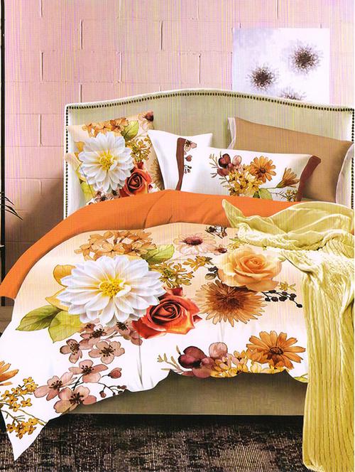 Cotton King size Double Bed Sheet With 2 Pillow Covers - 14887085 - Very Small Image - 1