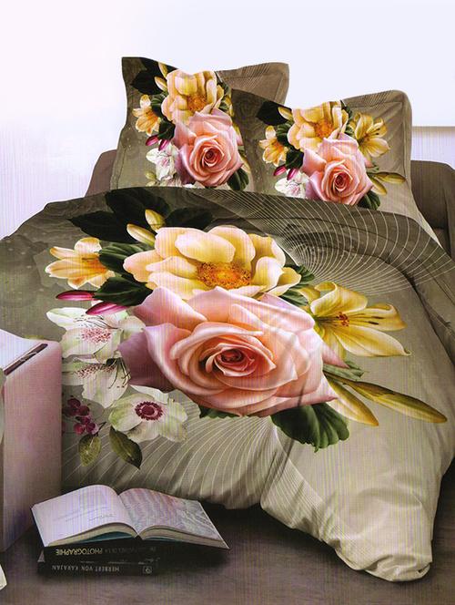 Cotton King size Double Bed Sheet With 2 Pillow Covers - 14887093 - Very Small Image - 1