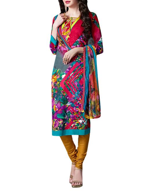 Samwri printed green salwar suit - 14887104 - Very Small Image - 1