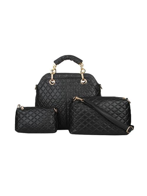 black leatherette handbag - 14887111 - Standard Image - 1
