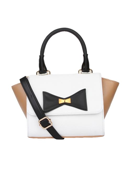 white leatherette handbag - 14887119 - Standard Image - 1