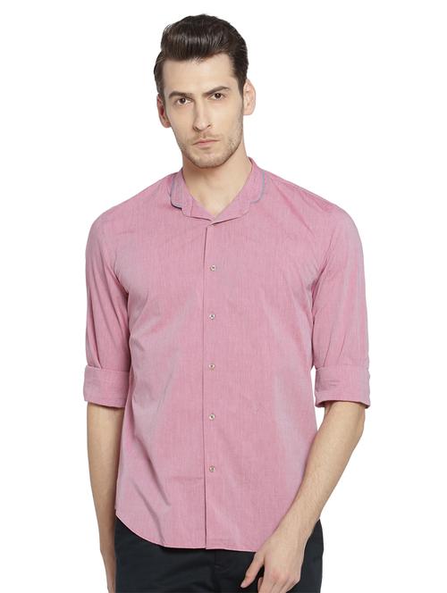 pink cotton casual shirt - 14887161 - Very Small Image - 1