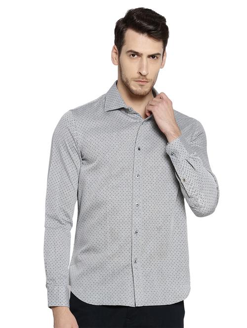 grey cotton casual shirt - 14887182 - Very Small Image - 1