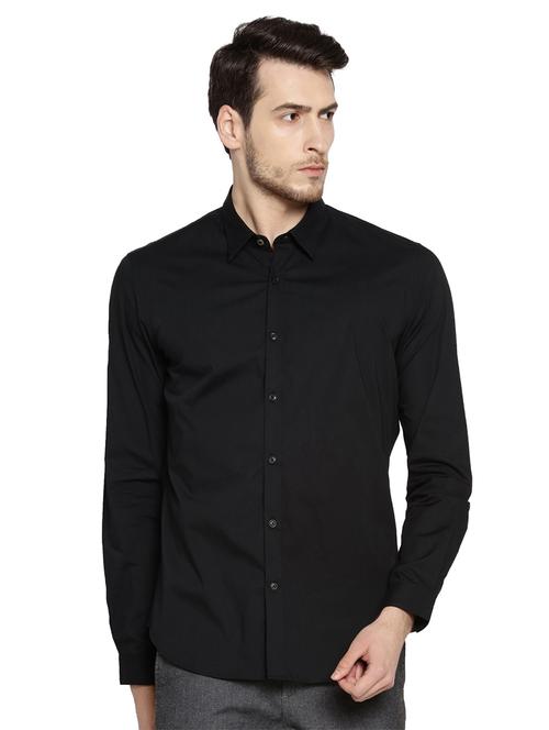 black cotton casual shirt - 14887196 - Very Small Image - 1
